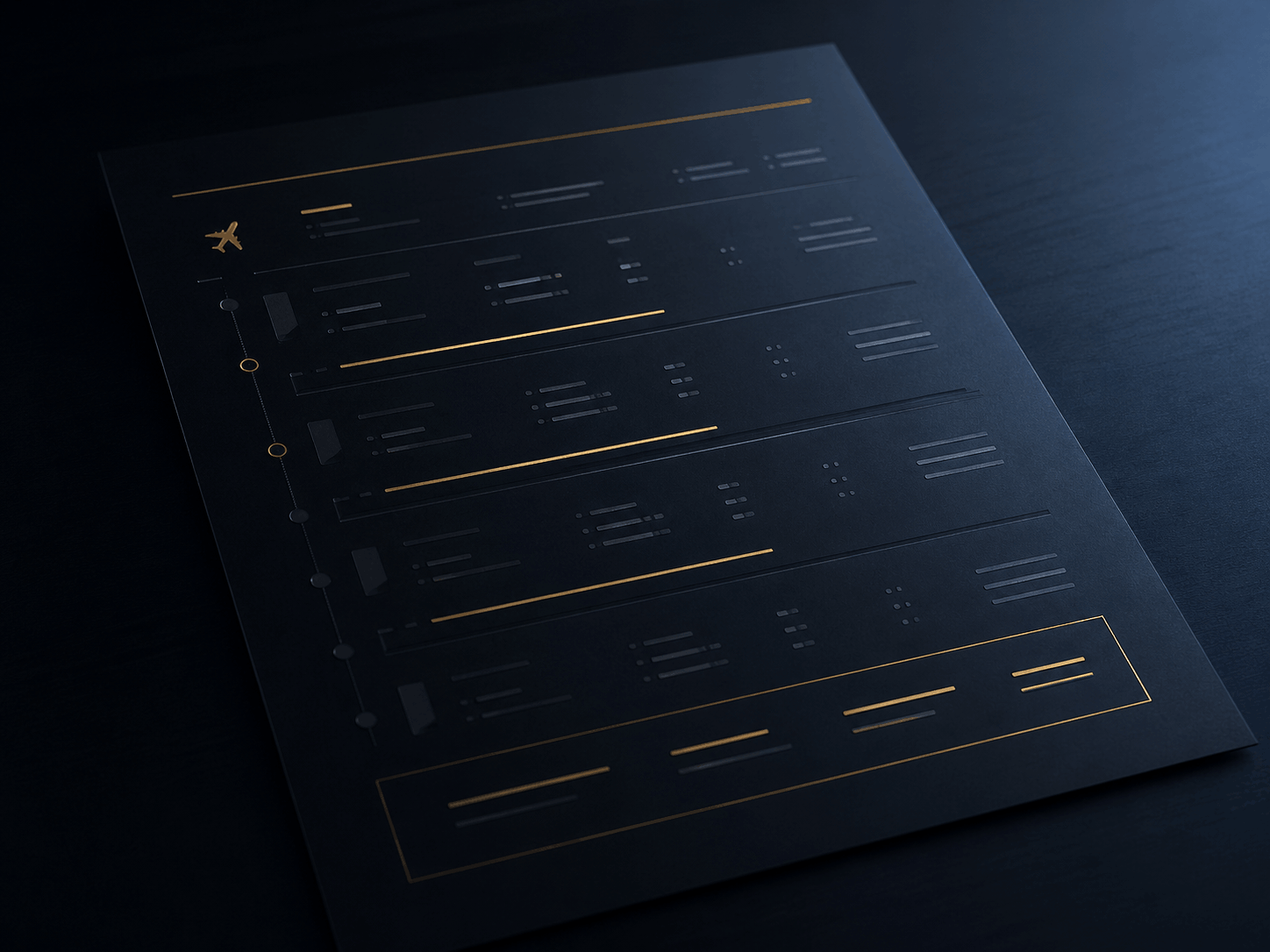 Luxury itinerary review with detailed travel checklist